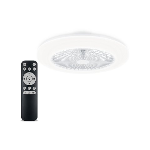 Ventilador De Techo Philips Amigo 42+20w Plafon Led 30-40-65k Mando Distancia Blanco Aspas Ocultas