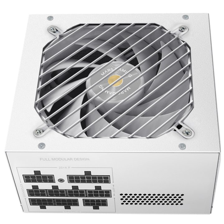 Fuente Modular Mars Gaming 650w Mpb650psi Atx3.1 80+gold Pfc Activo Pcie5.1 12v-2x6 Dc-dc Smd Blanco