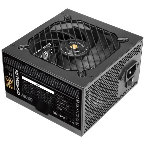 Fuente Mars Gaming 650w Mpb650psid Atx3.1 80+gold Pfc Activo Pcie5.1 12v-2x6 Dc-dc Digital Smd Negro