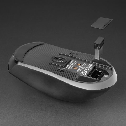 Mouse Mars Gaming Wireless Y Bluetooth Mmw-elite Tri-mode 2.4ghz Bt 5.4 6 Botones 20000 Dpi Negro