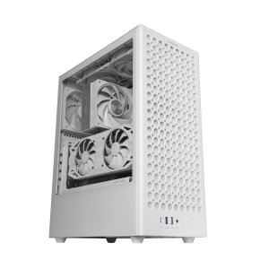 Caja Atx Mars Gaming Mc-t800 Frontal Airdot Mesh 4x Ventiladores Fdb Cablehatch Usb-c Blanco 2