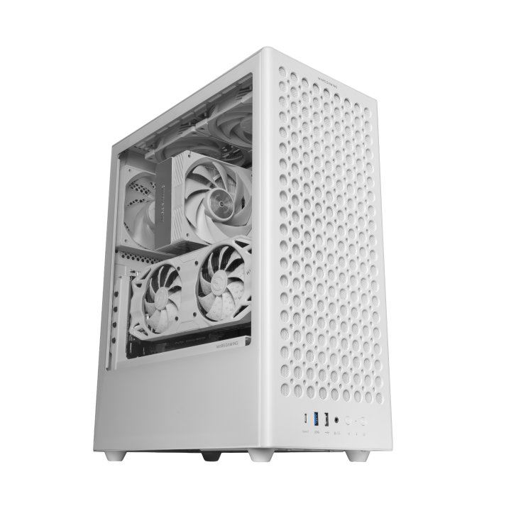 Caja Atx Mars Gaming Mc-t800 Frontal Airdot Mesh 4x Ventiladores Fdb Cablehatch Usb-c Blanco