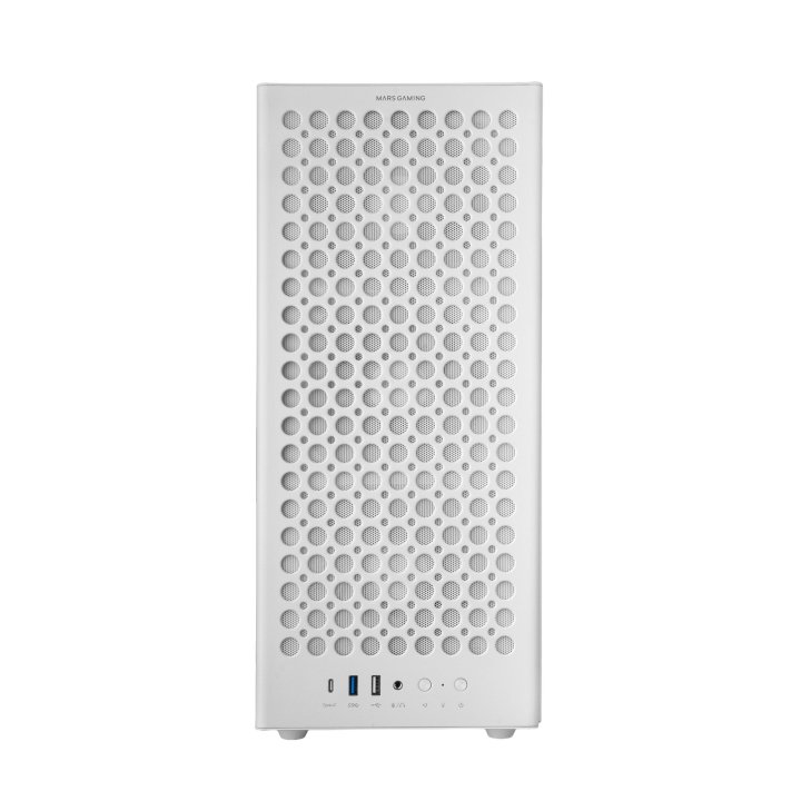 Caja Atx Mars Gaming Mc-t800 Frontal Airdot Mesh 4x Ventiladores Fdb Cablehatch Usb-c Blanco