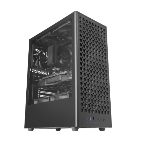 Caja Atx Mars Gaming Mc-t800 Frontal Airdot Mesh 4x Ventiladores Fdb Cablehatch Usb-c Negro
