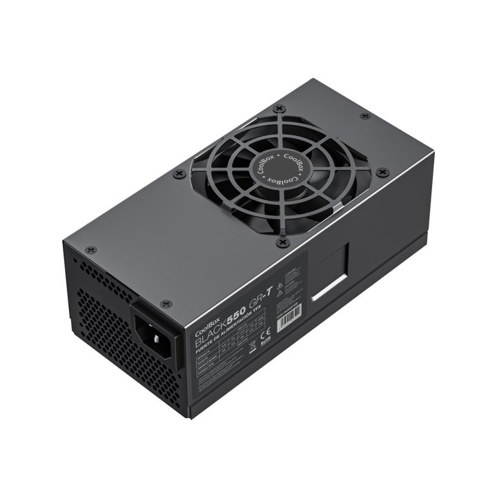 Fuente Alimentacion Tfx Coolbox Basic 550w Raíl 12v Ventilador 8cm Cable Plano Color Negro