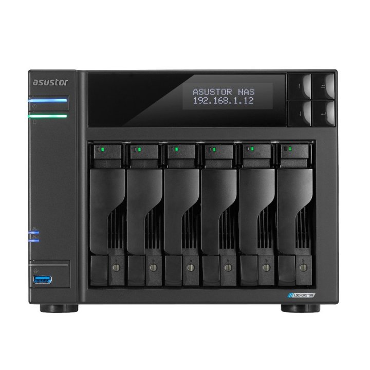 Servidor Nas Asustor Lockerstor As6706t V2 6 Bahias 3.5" 4xm.2 Nvme Celeron N5105 Quad Jasper Lake20ghz 4gb 2x2.5gbe Pciex1 H