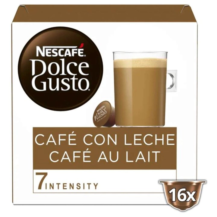 Cápsulas Dolce Gusto Au Lait Tripack Nescafe Cafe Con Leche 48 Unidades (16x3)