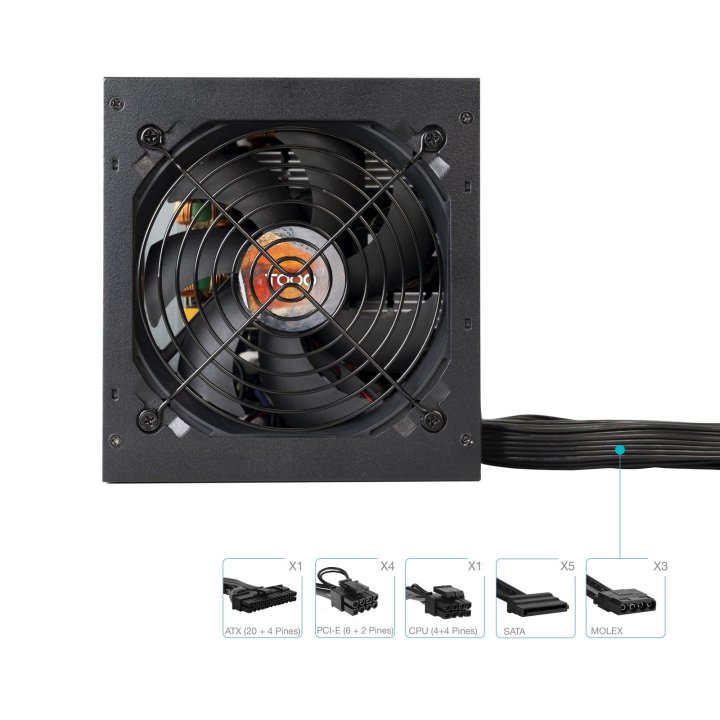 Fuente De Alimentacion Tooq Tqhelios-750sp 750w 80 Plus Bronze Pfc Activo Atx 12v 12cm Negro