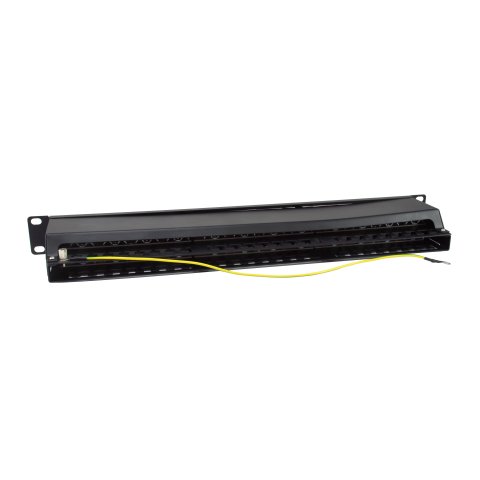 Patch Panel 48 Puertos Categoria 6a  Ftp Apantallado 1u Color Negro