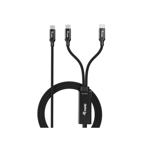 Cable Usb-c De Carga A Usb-c En Y 1.5m Equip 128895 Pd 3.1 140w  480mbps Carcasa Aluminio 