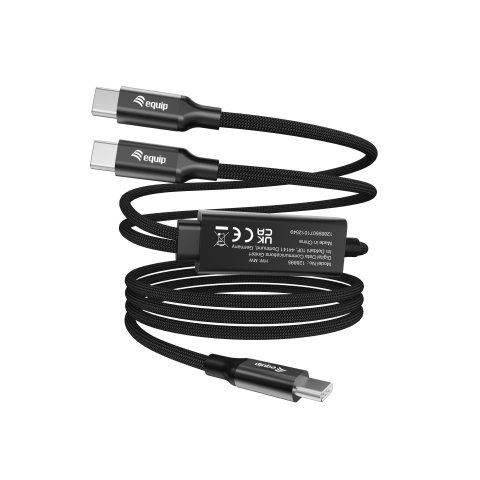 Cable Usb-c De Carga A Usb-c En Y 1.5m Equip 128895 Pd 3.1 140w  480mbps Carcasa Aluminio 