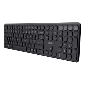 (km0) Teclado Trust Wireless Vaiya Multidispositivo De Tamaño Completo Negro Cash30