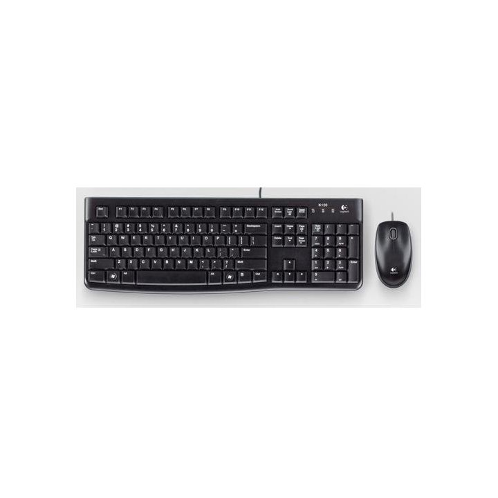 Teclado Y Mouse Logitech Mk120 Con Cable Portugues Usb P n 920-002547