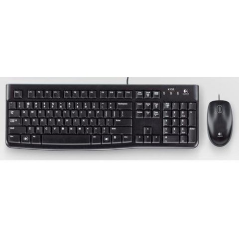 Teclado Y Mouse Logitech Mk120 Con Cable Portugues Usb P n 920-002547