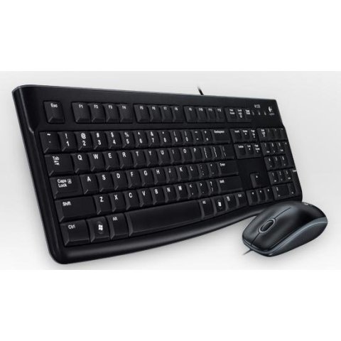 Teclado Y Mouse Logitech Mk120 Con Cable Portugues Usb P n 920-002547