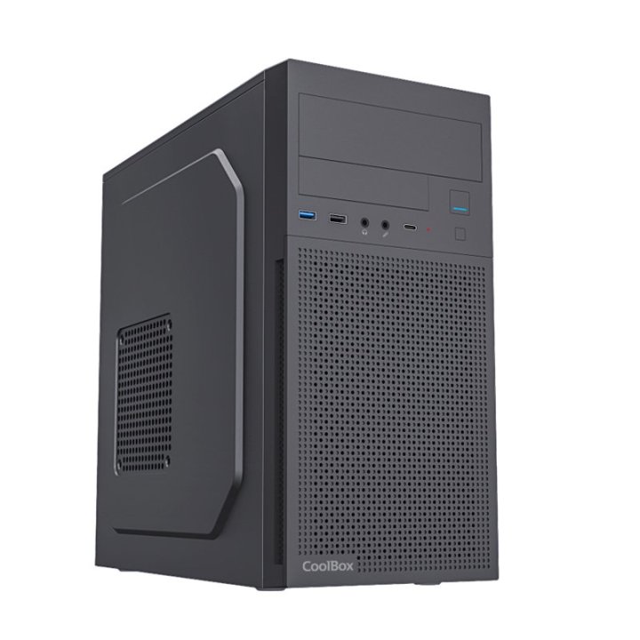 Caja Micro Atx Coolbox M680 Coo-pcm680-0 Frontal Rejilla Disipador Max 140mm Gpu Max Negro