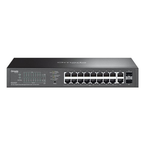 Switch Semigestionable Tp-link Omada Es220gp Gigabit 16xpoe+ 2xrj45 2xsfp 150w Fanless Rack
