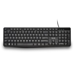 Teclado Ngs Funky V4 Cable Usb-a 104 Teclas Silenciosas Resistente A Derrames Color Negro