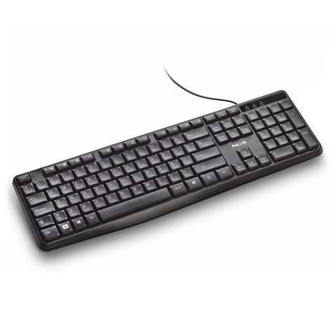 Teclado Ngs Funky V4 Cable Usb-a 104 Teclas Silenciosas Resistente A Derrames Color Negro