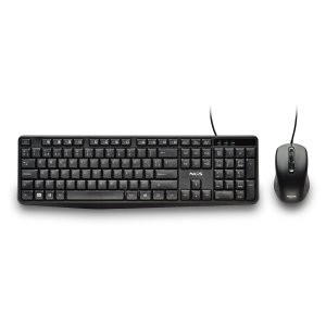 Teclado Y Mouse Ngs Cocoa Kit V2 Usb 1000dpi 12 Teclas Multimedia Diseño Resistente Derrames Negro