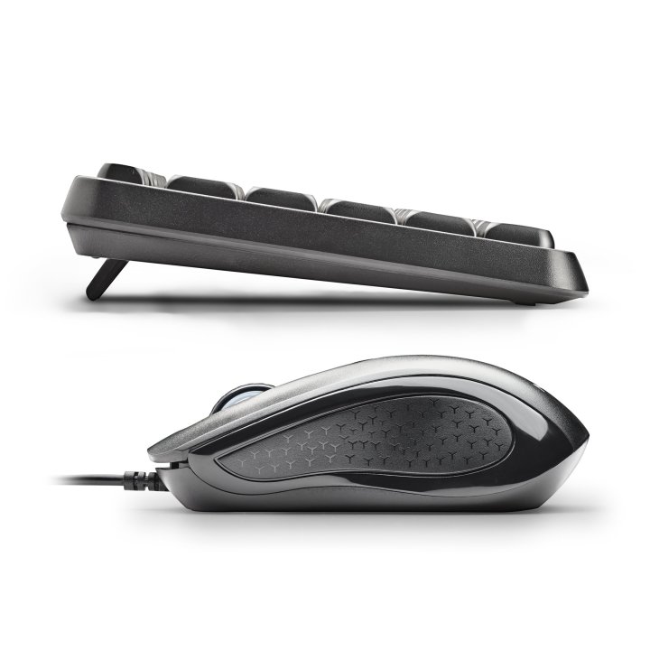 Teclado Y Mouse Ngs Cocoa Kit V2 Usb 1000dpi 12 Teclas Multimedia Diseño Resistente Derrames Negro