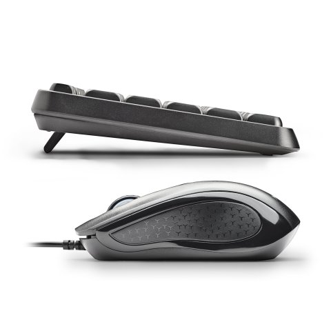 Teclado Y Mouse Ngs Cocoa Kit V2 Usb 1000dpi 12 Teclas Multimedia Diseño Resistente Derrames Negro
