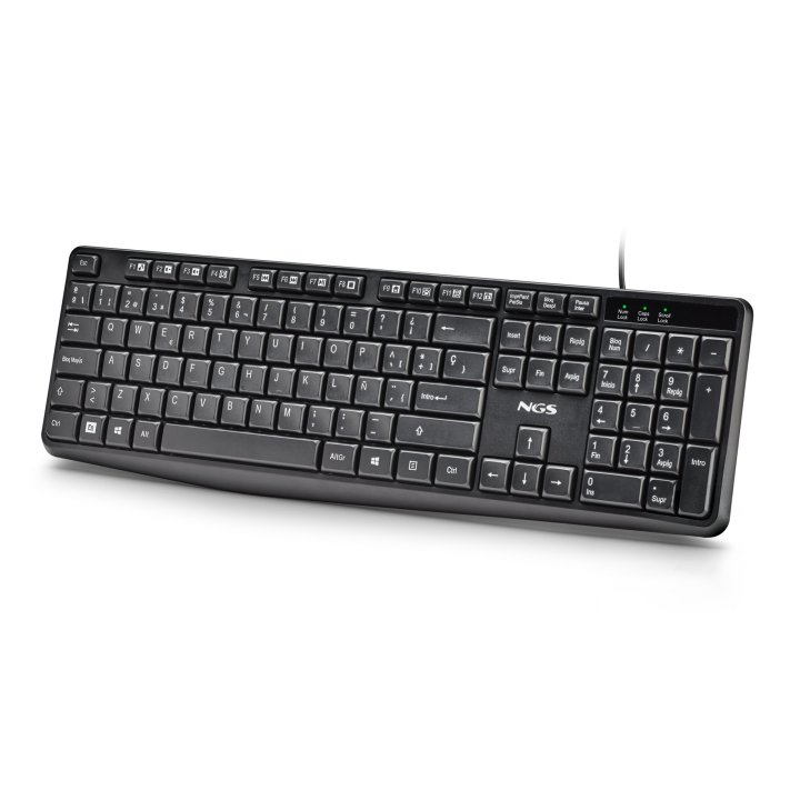 Teclado Y Mouse Ngs Cocoa Kit V2 Usb 1000dpi 12 Teclas Multimedia Diseño Resistente Derrames Negro