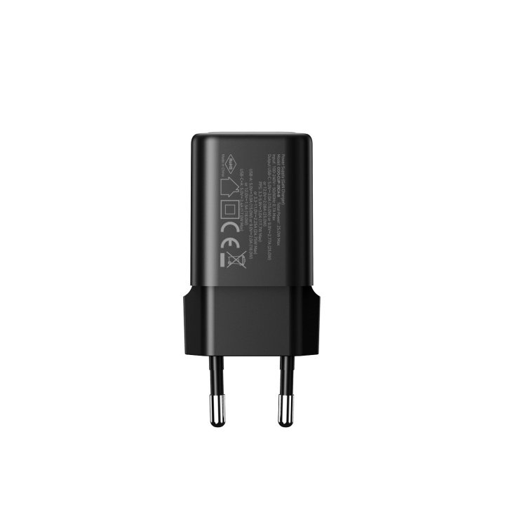 Cargador Usb Gan Coolbox 25w 1xusb-c 1xusb-a Pd Qc3.0 Negro