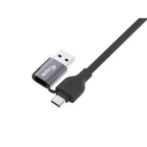 Cable Adaptador De Red Equip Usb-c + A A Rj45 Gigabit Ethernet 1.0m Negro 2