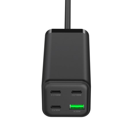 Cargador Usb Gan Coolbox Chargemaster 4 Pro 100w 3xusb-c 1xusb-a Pd Qc4+ 100w Negro