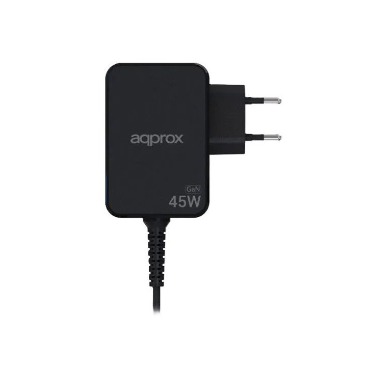 Cargador Usb Gan Approx 45w Cable Usb-c Soldado...