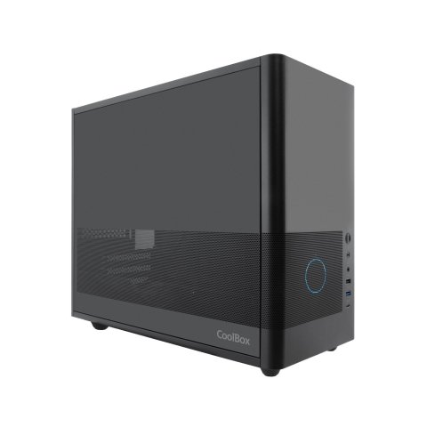 Caja Micro Atx Coolbox Mp2 Frontal Rejilla Disipador Max 160mm Gpu Max 350mm Negro