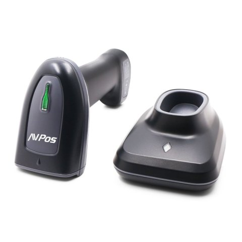 Scanner Codigo De Barras Avpos Bt230 Inalambrico 1d 2d Qr Conexion Usb Bt 2.4ghz Con Base Negro