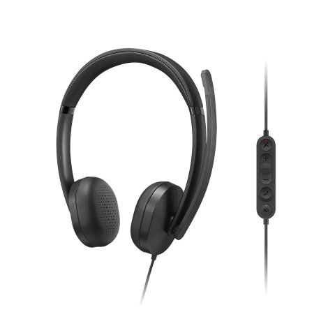 Headset Lenovo Wired Voip Headset 5000 Negro Con Microfono Usb-c Usb-a Teams