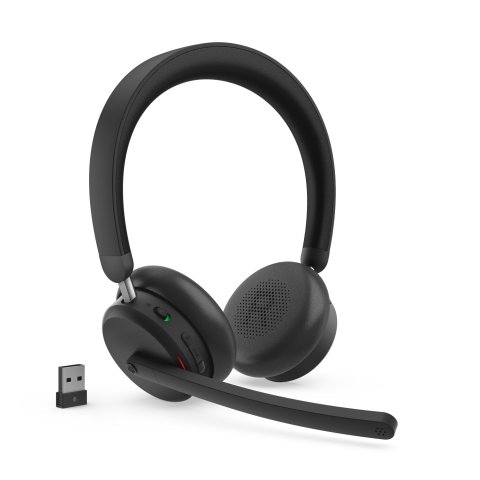 Headset Lenovo Bluetooth Wireless Anc Headset 6550 Negro Con Microfono Usb-a Teams
