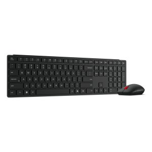 Teclado Y Mouse Lenovo Wireless Multi-mode Pro Combo 6000 Negro Inalambrico 2.4ghz Bt Receptor Usb-a