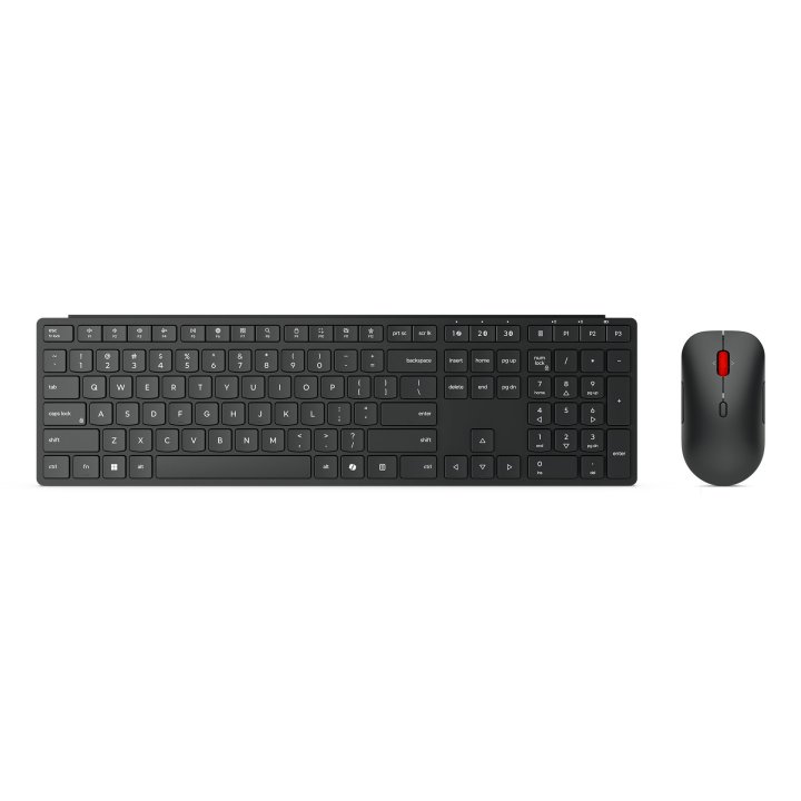 Teclado Y Mouse Lenovo Wireless Multi-mode Pro Combo 6000 Negro Inalambrico 2.4ghz Bt Receptor Usb-a