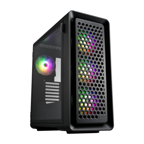 Caja E-atx Fsp Cut593a Cristal Templado Frontal Mesh 4xargb Disipador Max 175mm Gpu Max 400mm Negro