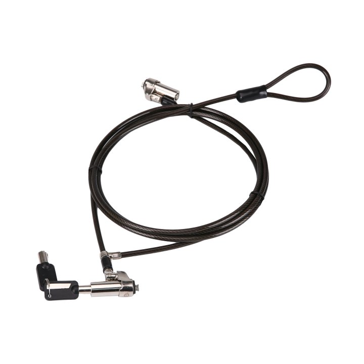 Cable De Seguridad Conceptronic Custodio02bnmt Doble Cabezal Con Llave Compatible Con Llave Maestra