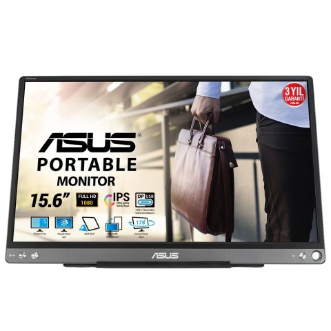 Monitor 15.6" Portable Usb-c Asus Mb16ace Ips 250cd m 5ms 1920x1080
