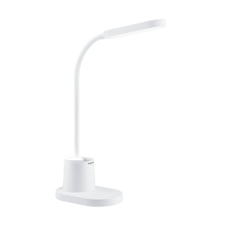 Flexo De Escritorio Philips Bucket Led 7w Bateria Recargable 30-40-57k Regulable Color Blanco Mesa