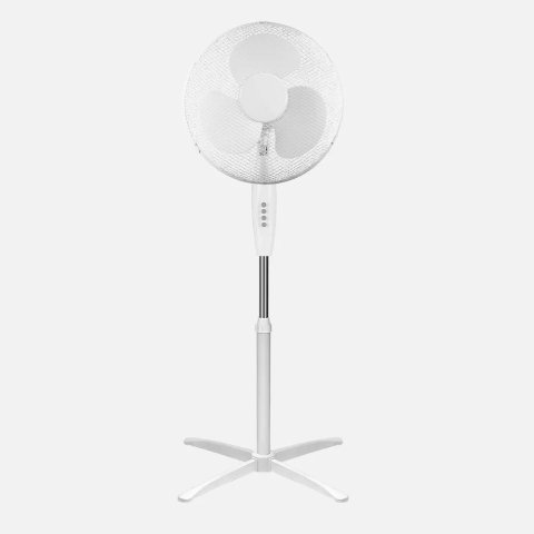 Ventilador De Pie Fabrilamp Flip 45w 3x Aspas 3x Velocidades Diametro 40cm Orientable Regulable Blanco