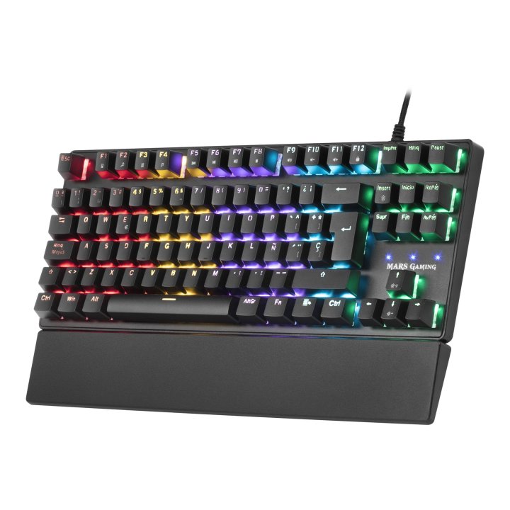 Teclado Mecanico Compacto Tkl Mars Gaming Mkxtkl Switch Rojo Outemu Sq Iluminacion Rgb Reposamuñecas