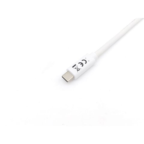 Cable Usb-c Macho Usb-c Macho Usb 3.2 2m Transferencia 5g 3a (60w) Color Blanco