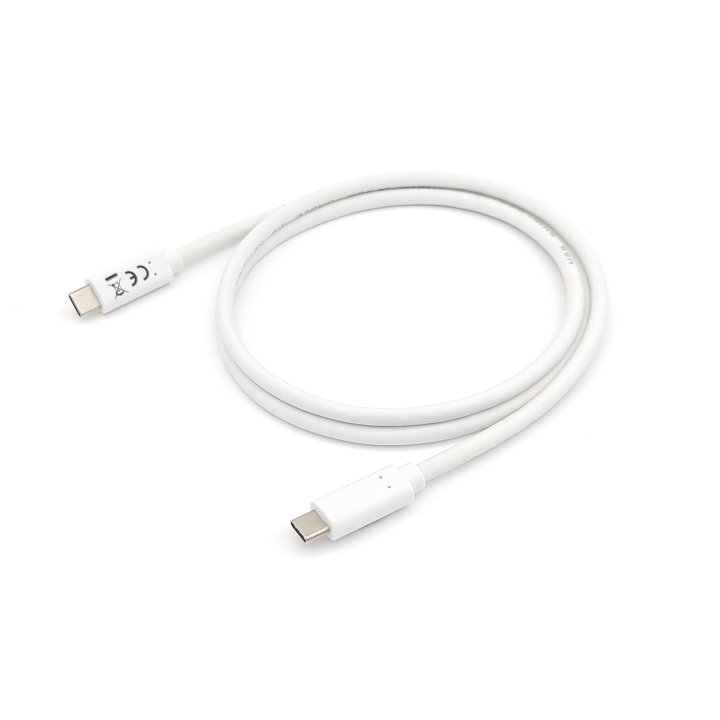 Cable Usb-c Macho Usb-c Macho Usb 3.2 2m Transferencia 5g 3a (60w) Color Blanco