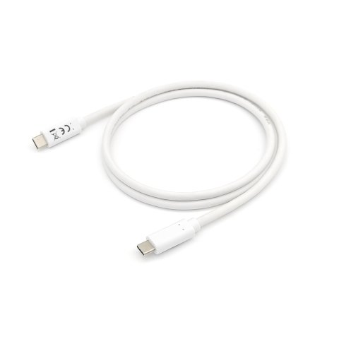 Cable Usb-c Macho Usb-c Macho Usb 3.2 2m Transferencia 5g 3a (60w) Color Blanco