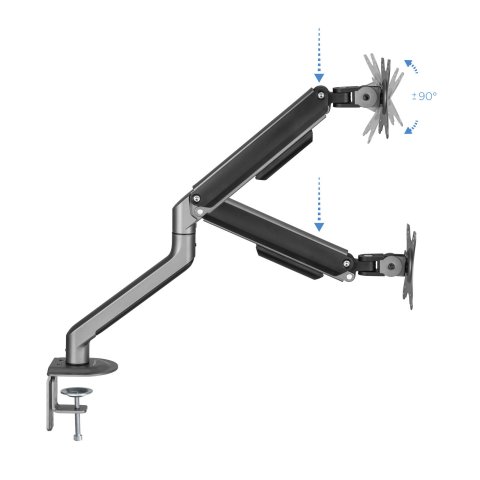 Soporte De Mesa Tooq Db4032tnr-g Para 1 Pantalla De 17-32" Max 9kg Vesa Max. 100x100 Gris negro