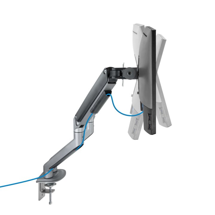 Soporte De Mesa Tooq Db4132tnr-g Para 2 Pantallas 17-32" Max 9kg brazo Vesa Max. 100x100 Gris negro