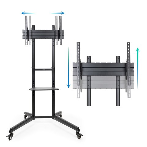 Soporte De Suelo Con Ruedas Tooq Fs1170m-b Para Pantallas De 37" - 70" Max 50kg Vesa Max. 600x400 Ne