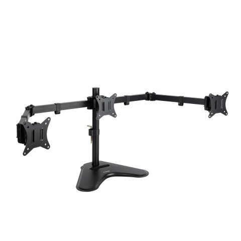 Soporte De Mesa Con Base Tooq Db1704tn-b Para 3 Pantallas De 17" A 27" Max 7kg Por Brazo Vesa 75x75 